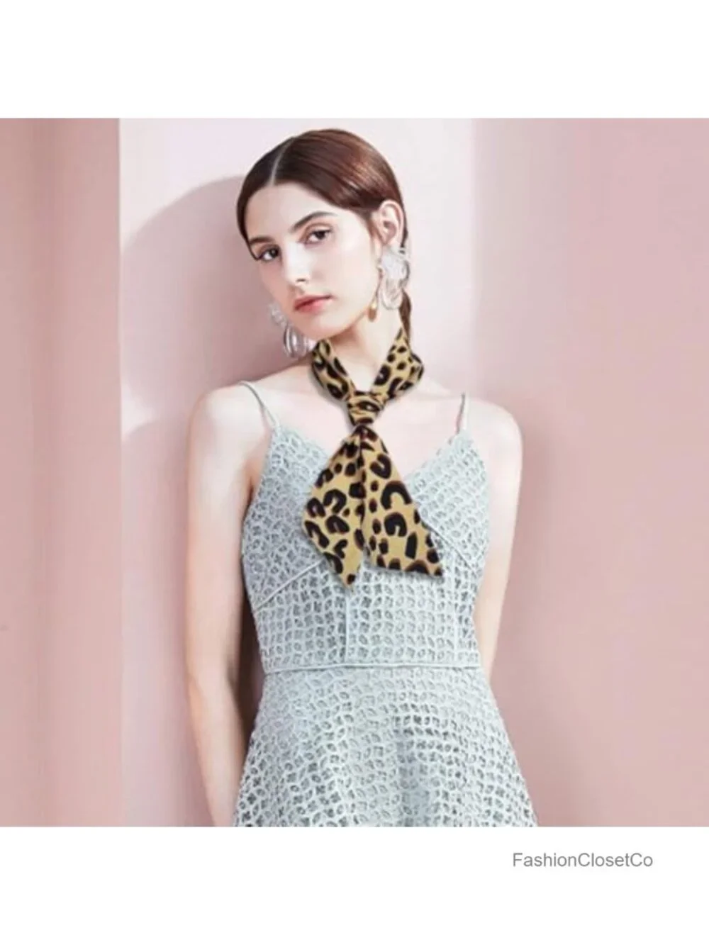 Skinny Scarf Silk Feel Polyester Neckwear Headband Purse Accessory